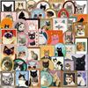 50pcs Cats Animal Stickers - Colorful Cartoon Doodle Decals for Laptop, Suitcase, Guitar, Car & Computer