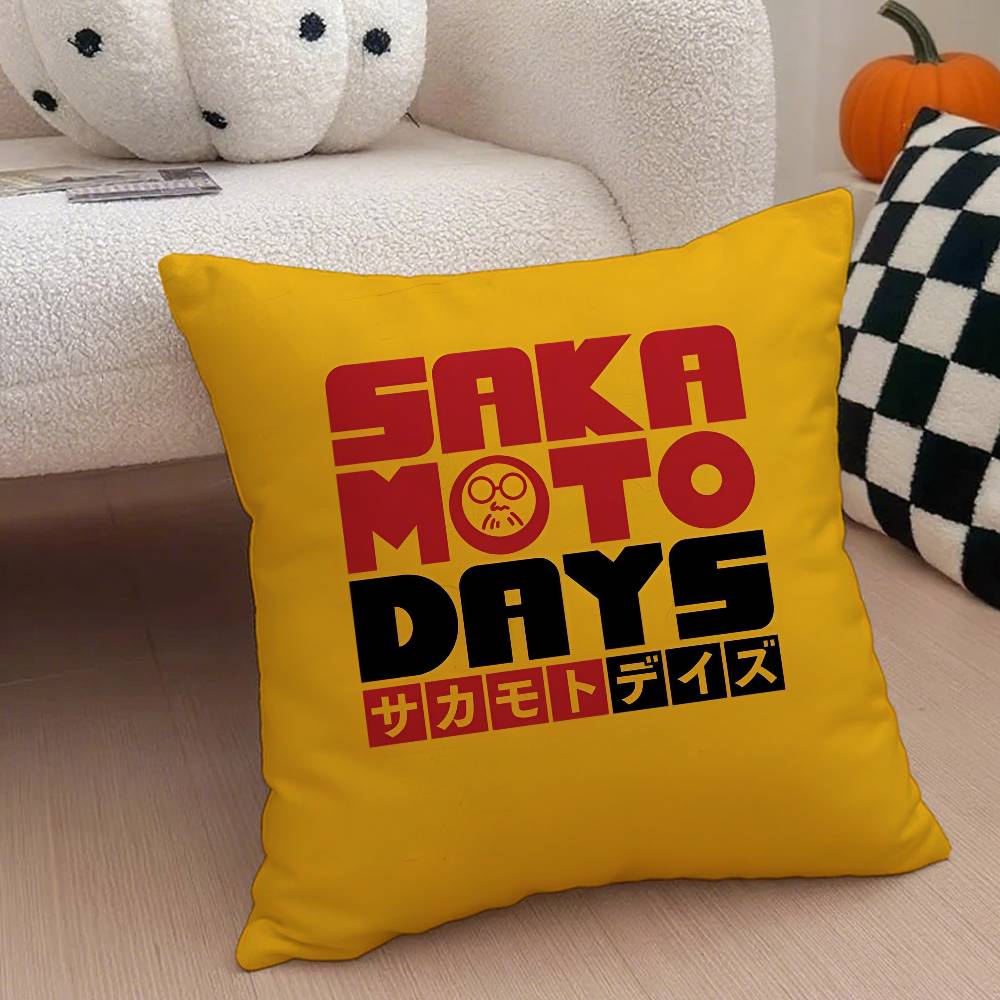 Classic Anime S-SAKAMOTO DAYS Pillow Case Anti-dustmite Pillowcase Invisible Zipper Silky Short Plush Sofa Cushion Cover 30x30cm
