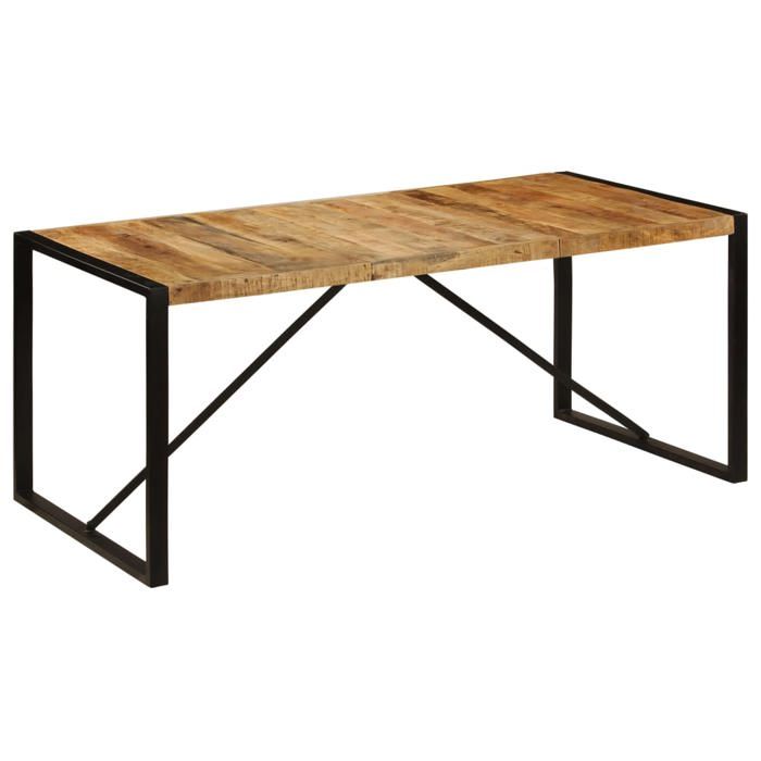 Table de salle à manger en bois de manguier brut 180 cm - VIDAXL - Style industriel