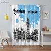 City Night View Building 3d Printing Curtains Living Room Study Bedroom Blackout Curtains High Quality Black Silk Material 2 Pcs