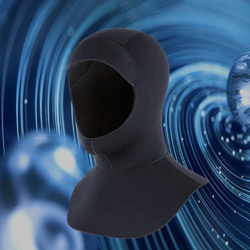 3Mm Neoprene Scuba Diving Hood With Shoulder Snorkeling Equipment Hat Cap Winter