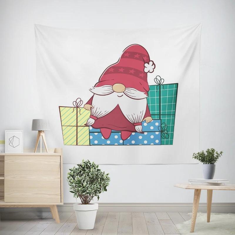 

Рождество Новый год Мультфильм Санта-Клаус Узор Гостиная Спальня Декоративный Гобелен 100x75cm