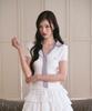 THE GREEN LAB Ribbon Tie Layered Short Sleeve Knit [Ivory]