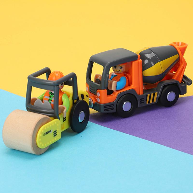 New Multifunctional Magnetic Car Ambulance Police Car Compatible with Thomas Wooden Track Train Toys For Kids