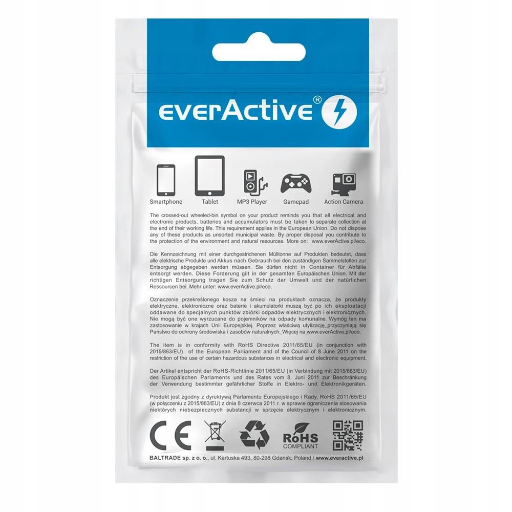 Kabel USB -> USB-C everActive CBB-2CBL 2m 3A Wbudowany Wyświetlacz Czarny
