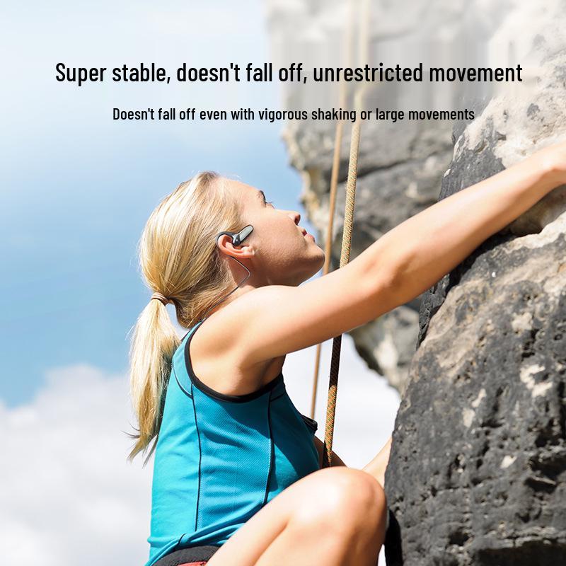 Bone Conduction Wireless Bluetooth Earbuds: Dual Ear, Ear Hook Design, Semi-In-Ear Sports Headphones for Running