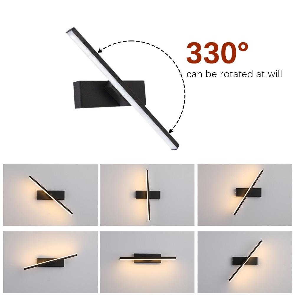 LED Rechargeable Wall Lamp Dimmable Rotatable Adjustable Angle For Living Room Bedroom Bedside Corridor Study Room Indoor Light