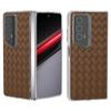 For Honor Magic V2 RSR Porsche Design Case Woven Texture Leather+PC Phone Cover Clear Edge