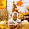 1/2PC Fall Dwarf Elf Dolls Scandinavian Swedish Tomte Gnomes Thanksgiving Decoration Harvest Elf Dwarf with Sunflower Maple Leaf
