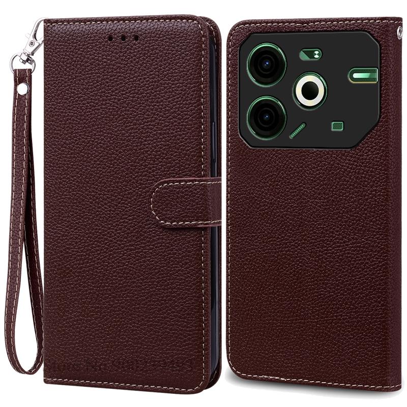 Чехол Pova 6 Neo для Tecno Чехол Pova 6 Neo Кожаный чехол-кошелек для Techno Pova 6 Neo Чехол Pova Neo 6 Чехол для телефона Fundas Tecno Pova 6Neo (4G) black