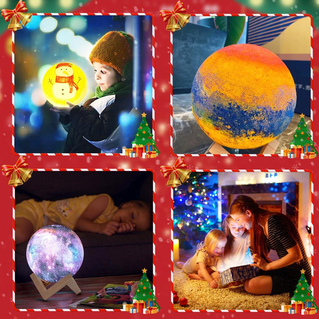 Paint Your Own Moon Lamp Kit Cool Gifts DIY 3D Space Moon Night Light Arts & Crafts Kit Arts and Crafts for Kids Ages 8-12