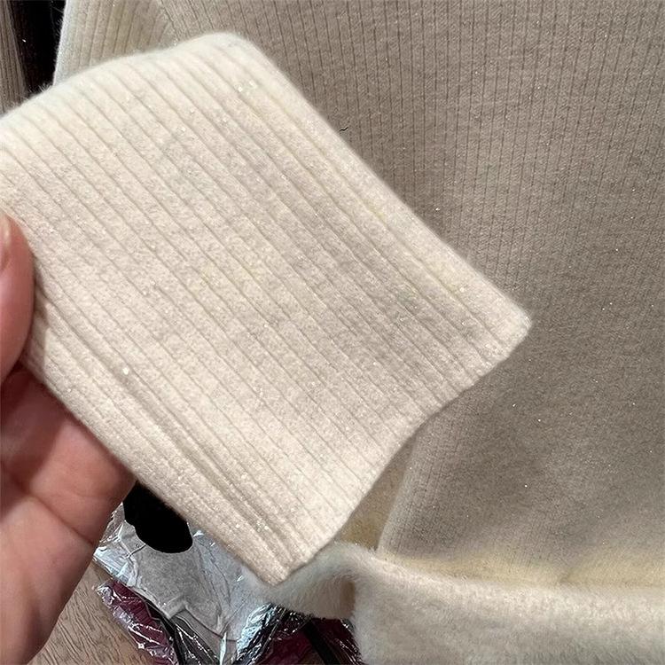 Warm Knitted Sweater for Autumn and Winter Half High Neck Pullover Sweater for Women