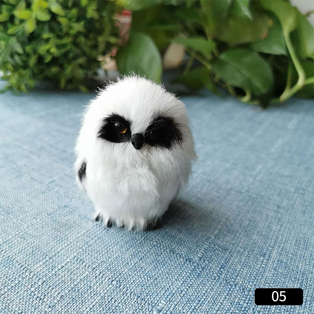 Simulation Owl Ornament Cute Furry Home Decoration Ornament Adornment Simulation Action Figures Christmas Kids Gift