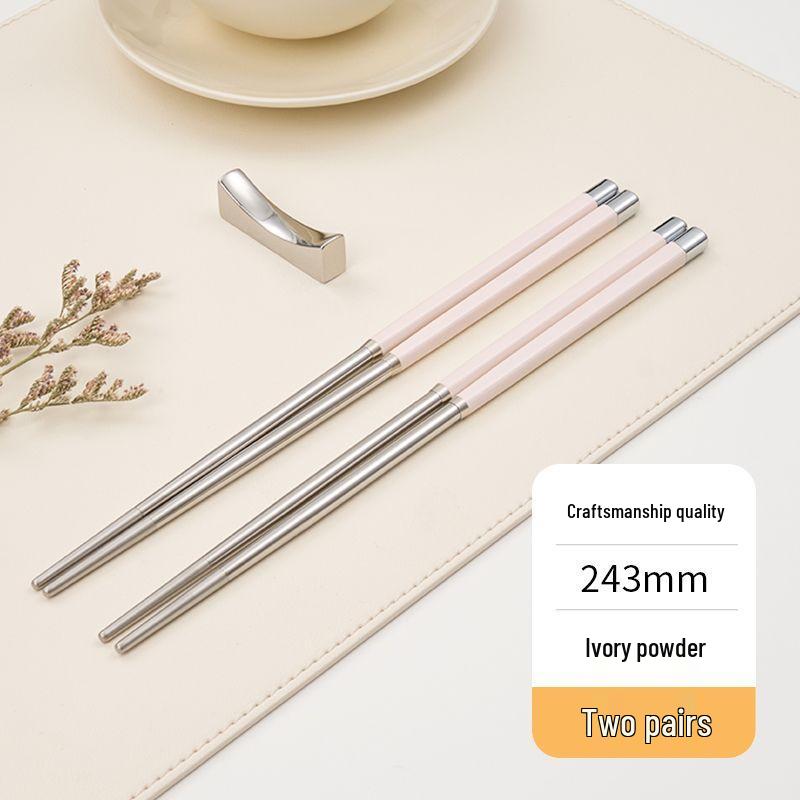 High-Grade 304 Stainless Steel Chopsticks: Luxury, Durable, Mold-Resistant Tableware for Home, Hotel, or Restaurant Use