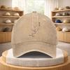 Cherry Blossom Baseball Cap Washed Denim Street Fashion Adjustable Hat for Unisex Adults