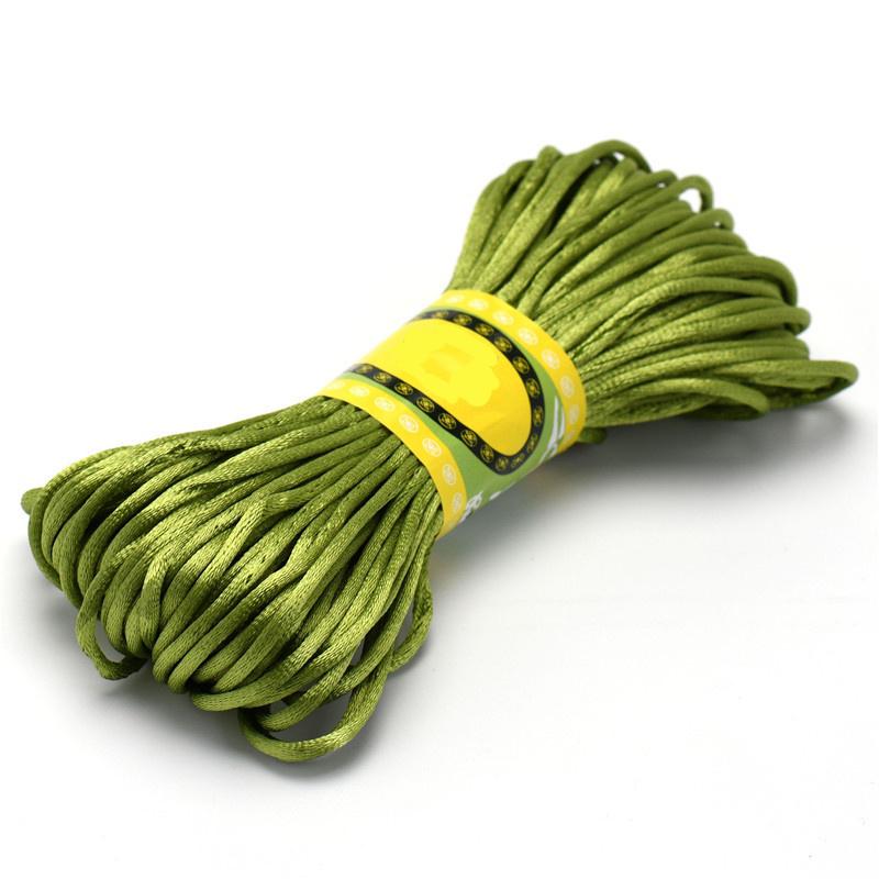 1 Pc Of 20 Meters/Bundle Of 2.5MM Chinese Knot Polyester Colored No.5 Thread Handmade Woven Rope DIY Jewelry Wire