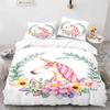 Cartoon Unicorn Floral Rainbow Girl's Eyelash Comfortable Duvet Quilt Cover Pillowcase Bedding Set Children Bedroom Home Textile