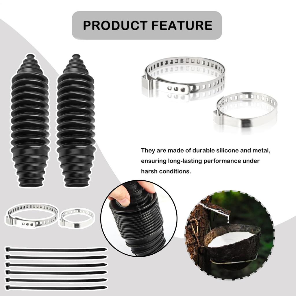 Steering Rack Boots, Compatible Steering Rack, 12 Pieces Front Steering Rack Boots Silicone Bellows