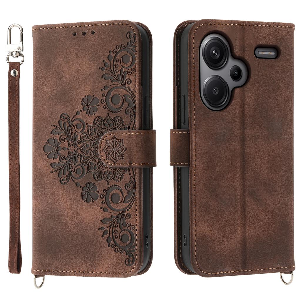 For Xiaomi Redmi Note 13 Pro+ 5G Case Crossbody Leather Phone Cover with Card Slots