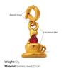Fashion summer seaside wind DIY castle mushroom multi-element bikini buckle pendant cute enamel accessories