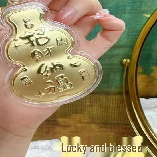 

999 Pure Gold God of Wealth Business Gift Set – Home Collectible Ornament Includes Gold