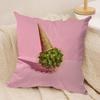 Creative Fruit Cushion Cover Silky Short Plush Sofa Pillow Cover Hidden Zipper Soft Dustproof Case for Home Decor