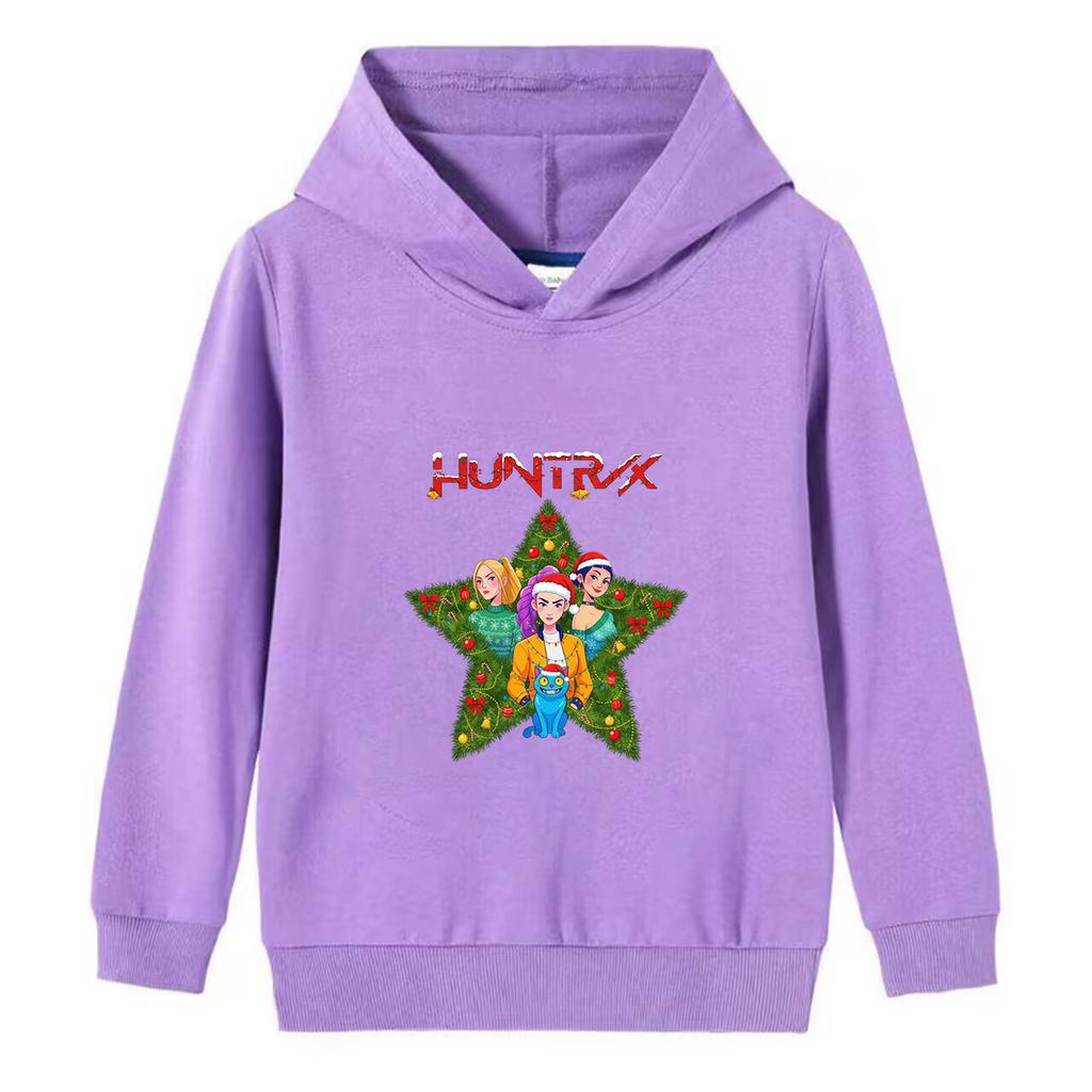 Frohe Weihnachten! Hexenjagd Mädchen und Jungen Kapuzenpullover, Neuartiger Weihnachts-Pullover, Feiertags-Pullover, Sweatshirt