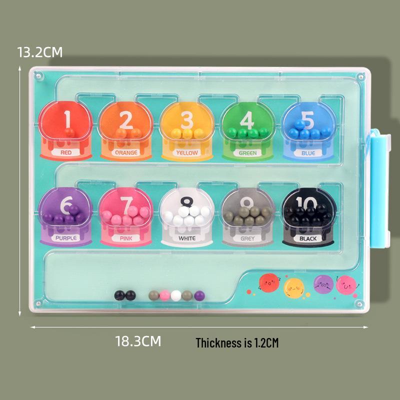 Magnetic Number & Color Sorting Wooden Puzzle for Kids