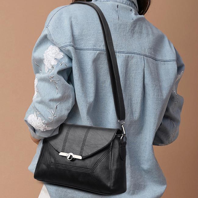 2025 New Fashion Shoulder Bag Soft Leather Waterproof Messenger Bag Leisure Commuter Versatile Crossbody Bag