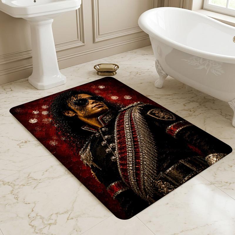Michael Jackson Living Room Nonslip Area Rug Soft Carpet For Bedroom Gameoom Playroom Sofa Office Home Decor Doormat