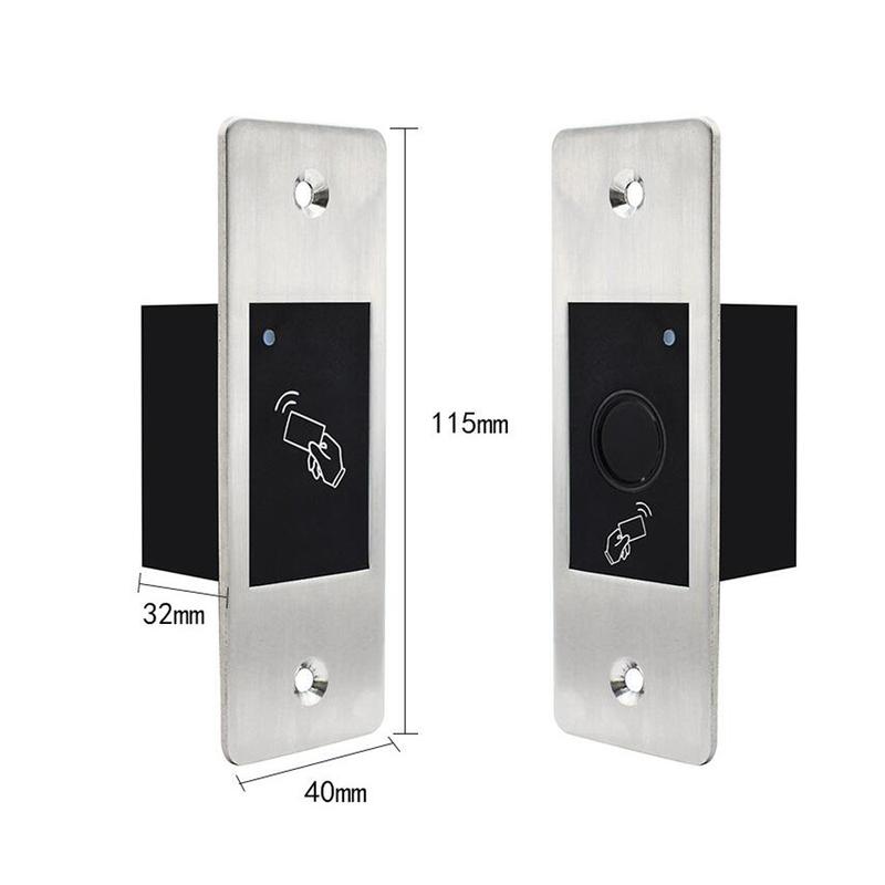 9-18V RFID-Leser Schlüsseloser Türöffner Metall Zugangskontroll-Scanner 100 Benutzer Mini IP66 Wasserdicht Eingebetteter Fingerabdruck-Leser