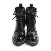 Excellent LOUIS VUITTON Ankle boots Lace Up Brown black Monogram canvas Women 35 Used