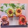 Sød Plys Capybara Dukke Nøglering Med Farverig Hættetrøje Perfekt Til Gaver