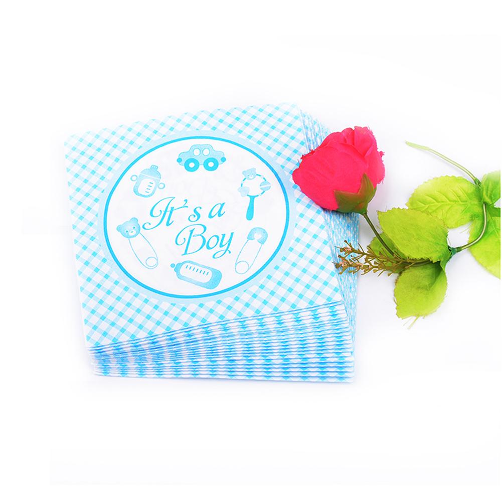16 X Servilletas 33cm 2ply Boys Blue Elefante Bebé Ducha Vajilla Fiesta Suministros