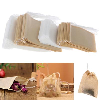100Pcs/Lot Paper Tea Bags Filter Empty Drawstring Teabags For Herb Loose Tea