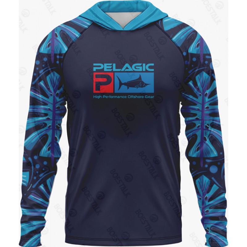 Mens Quick-Dry Hooded Fishing Shirt UPF 50 Sun Protection Long Sleeve Outdoor Angling Summer Fall