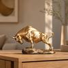 European-Style Bull Sculpture Auspicious Symbol Cow Figure Statue Realistic