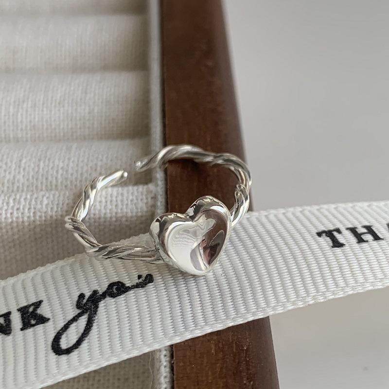 

Модное кольцо из меди в форме сердца с регулируемым размером, стильный минималистичный дизайн для женщин J3337