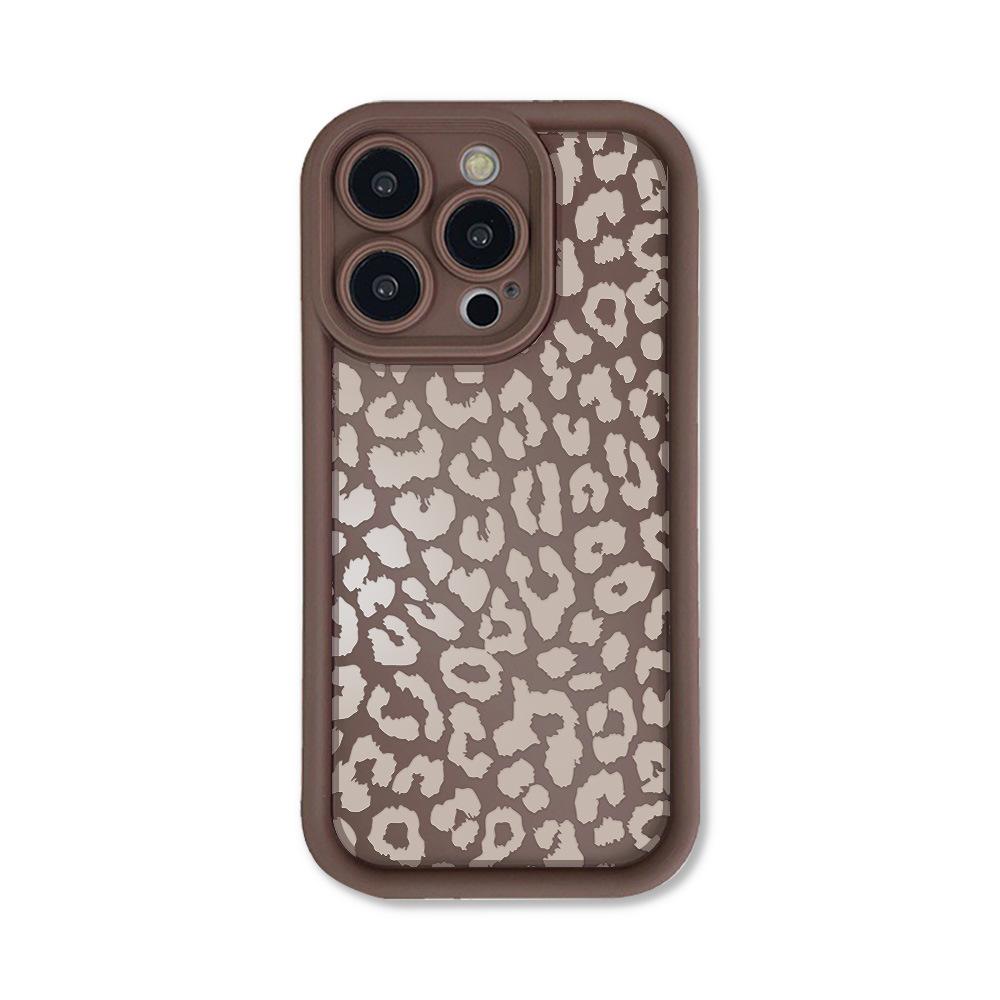 Full screen white leopard print for iPhone17ProMax mobile phone case 14 Apple 13Pro matte 12/15 premium