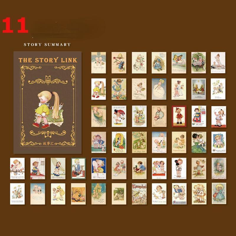 

50 шт. винтажная бумага для телефона деко ретро канцелярские принадлежности лакмусовая бумага ненужная этикетка для журнала материал для скрапбукинга LM Story Collection