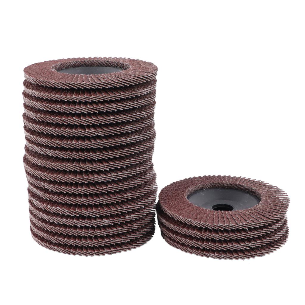 20PCS Sandpaper Flap Discs 80 Grit 100x16mm Flat Flap Discs Abrasive Grinding Wheel