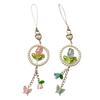 Elegant Flower Butterfly Phone Charm Beaded Keychain Acrylic Mobile Accessory Bag Pendant Keyring for Fashionable Women