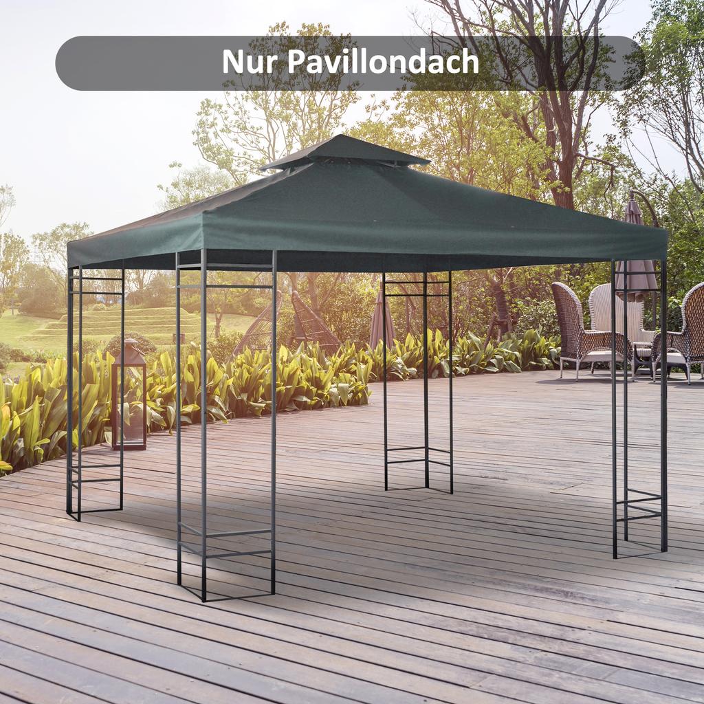 Gazebo Roof Replacement, for 3 X 3(m) Frames - Grey