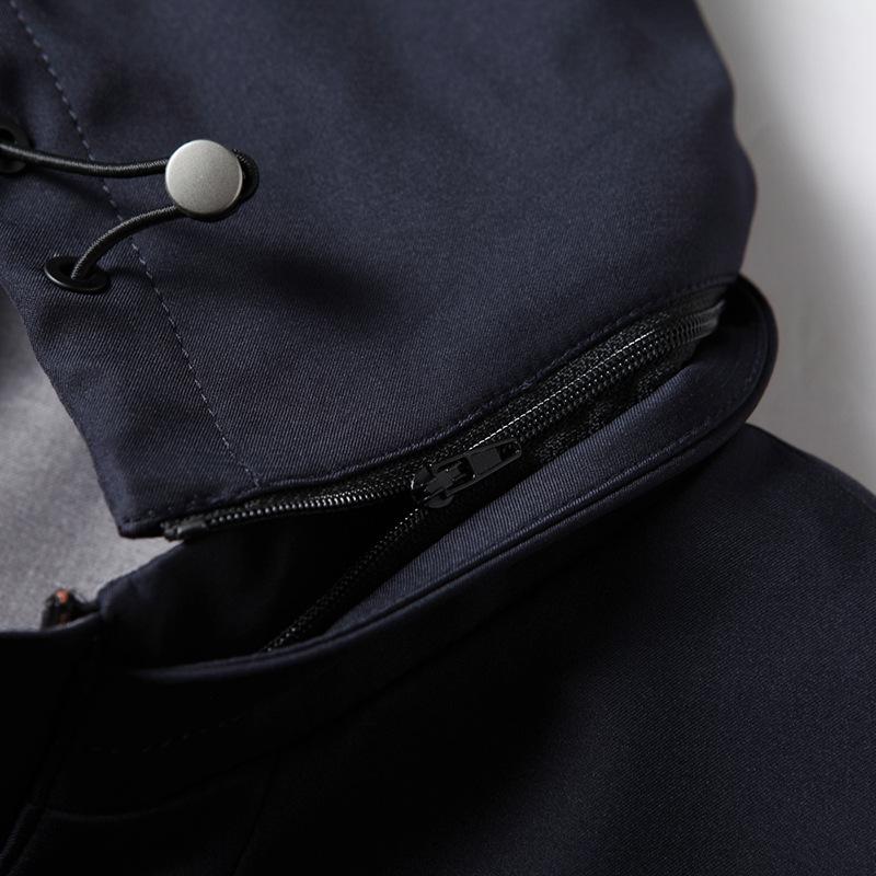 Spring and Autumn Mulberry Silk Fabric Removable Cap Middle-aged and Young Light Luxury Business Casual Jacket