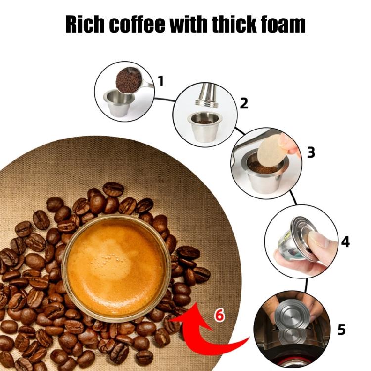 Praktische Kaffeebecher-Zubereitungsausrüstung Filterblatt Kaffeepulver Tamper mit Bürste für verbesserte Aromenentwicklung