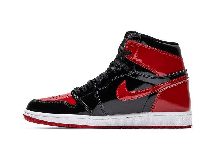 Men's Sneakers Jordan 1 Retro High OG Patent Bred Black/White-Varsity Red