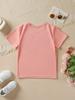 Summer Fashion Girls Short Sleeve T-Shirt Cat Cartoon Pattern Print Casual Top