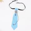 Retro College-Style Gemstone Streamer with Metal Chain - Unisex, No-Tie Design (TS365)