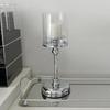 Detachable Metal Glass Candle Holders Transparent Luxury European Style Candlestick Anti-slip Table Ornaments