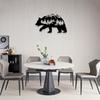 Metal Animal Bear Sign Wrought Iron Decor Hangable Pendant Crafts for Dormitory Room Wall Decoration